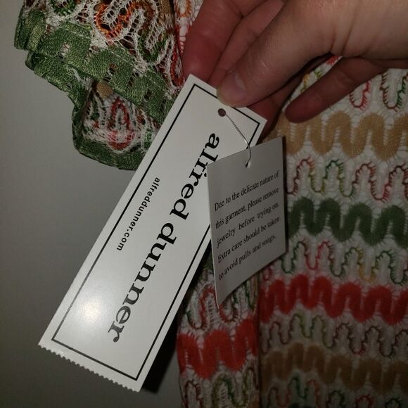 Alfred Dunner Lace Overlay Short Sleeve Top - Picture 8 of 8